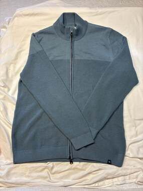 Brax Feel Good Sportive Style Jake Full-Zip Wool Blend Mock Neck Sweater